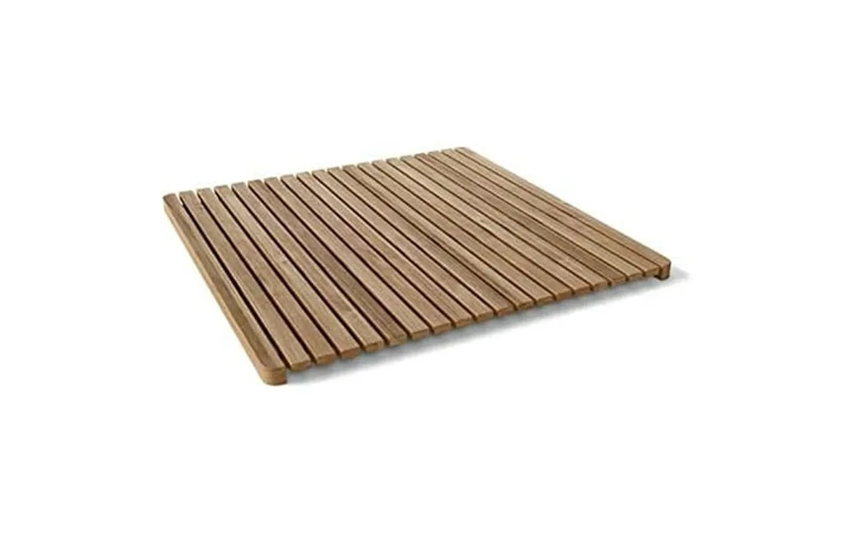 Spa-3030 Large Square Teak Spa Shower Mat Natural