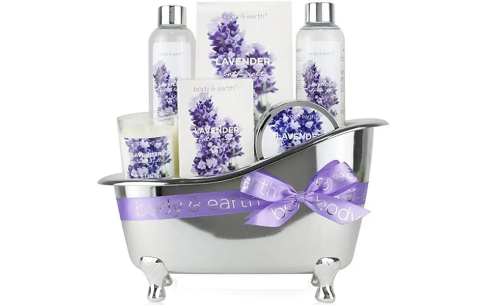 Spa Gift Sets For Women - 7 Pcs Lavender Bath Gift Baskets Beauty Body Care Kits For Birthday Mothers Day Gifts For Mom