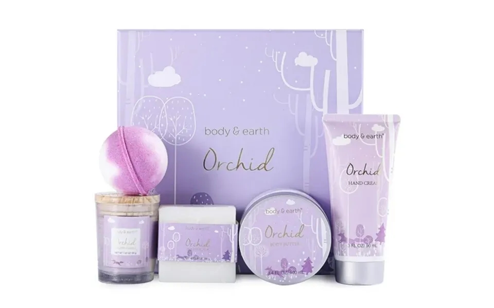 Spa Gift Sets For Women - Orchid Scent Bath And Body Christmas Kits Holiday Birthday Gifts Box For Relaxing
