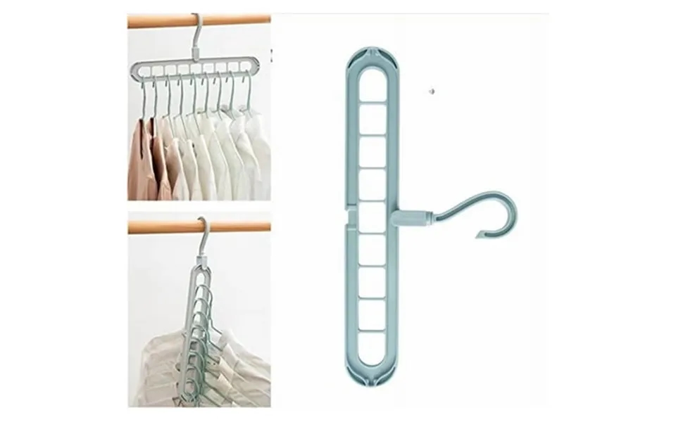 Space Saving Clothes Hanger 9 Holes Multifunctional Smart Closet Organizer Wardrobe Clothing Cascading Hanger Organizati