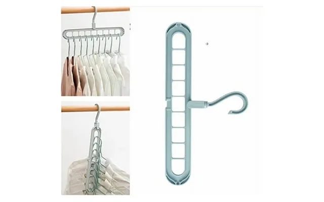 Space Saving Clothes Hanger 9 Holes Multifunctional Smart Closet Organizer Wardrobe Clothing Cascading Hanger Organizati product image