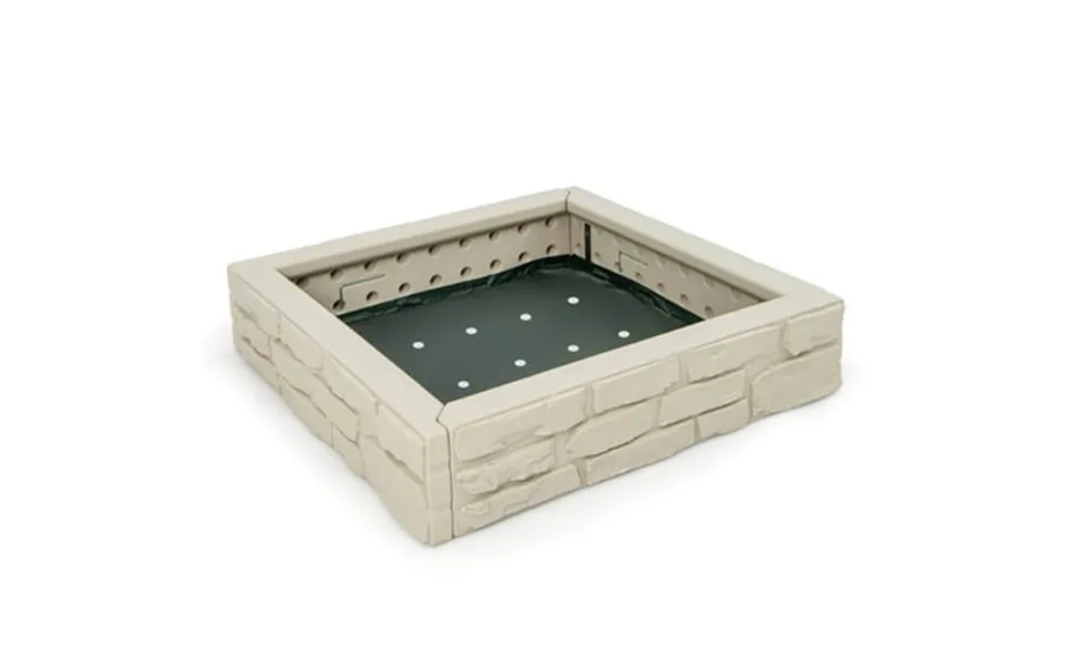 Spaco 2-in-1 Hdpe Kids Sandbox With Cover And Bottom Liner Backyard Sandbox Kids Sand Activity Sensory Play Pit Toddler