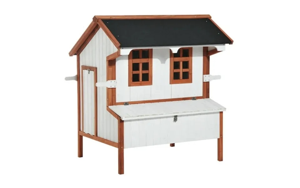 Spaco 47 Chicken Coop Wooden Chicken House Rabbit Hutch Raised Poultry Cage Portable Hen Pen Backyard Chicken House With