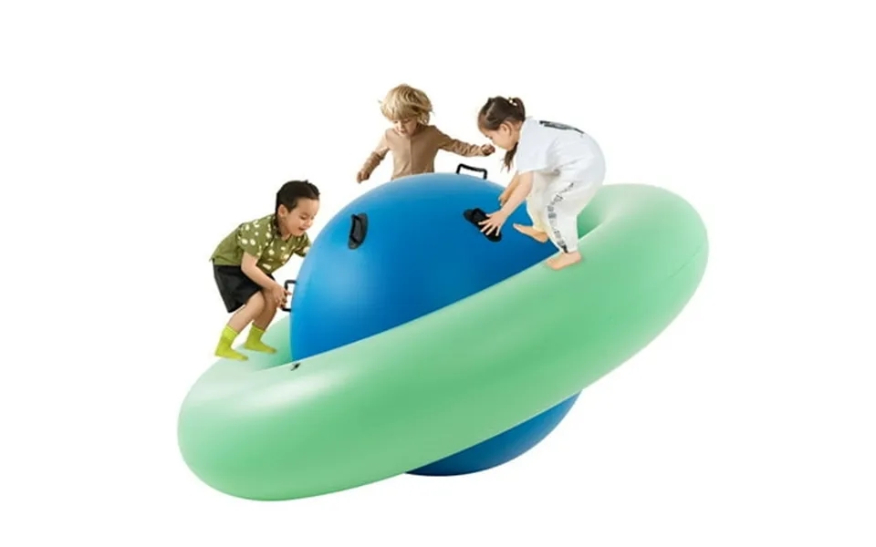 Spaco 7.5 Foot Giant Inflatable Dome Rocker Bouncer With 6 Built-in Handles For Kids-green Blow Up Backyard Toy For Outd