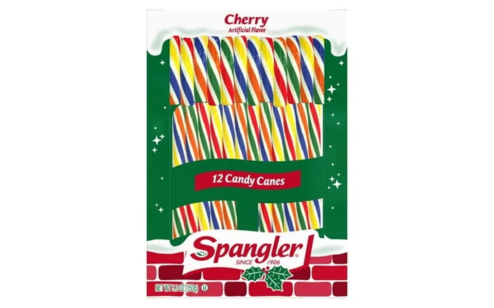 Spangler Cherry Christmas Candy Canes Stocking Stuffers 5.3oz 12 Count