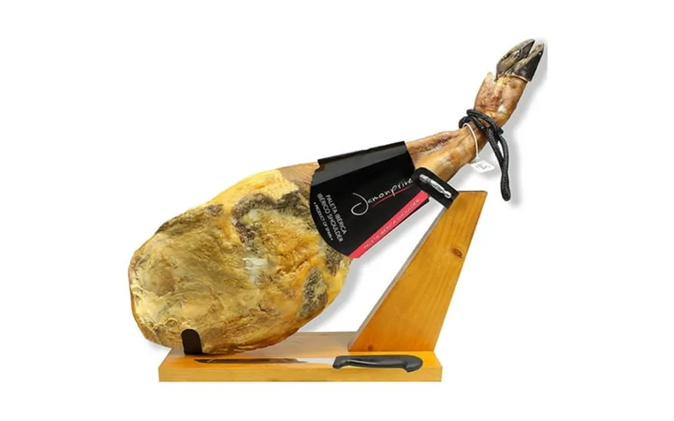 Spanish Iberico Ham Shoulder Pork Ham Pata Negra With Mediterranean Sea Salt Ham Stand & Knife