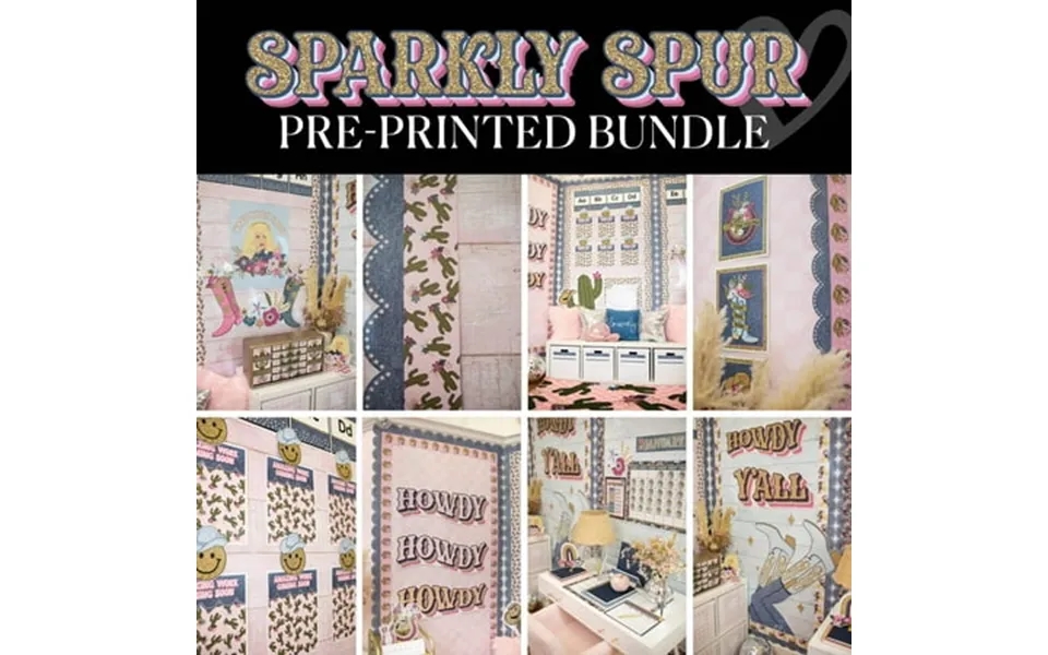 Sparkly Spur Classroom Decor Bundle Schoolgirl Style