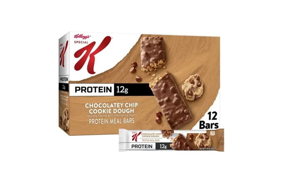 Special K Bar Chocolatey Chip Cookie Dough Chewy Protein Meal Bars 12g Protein Snacks 19 Oz 12 Count
