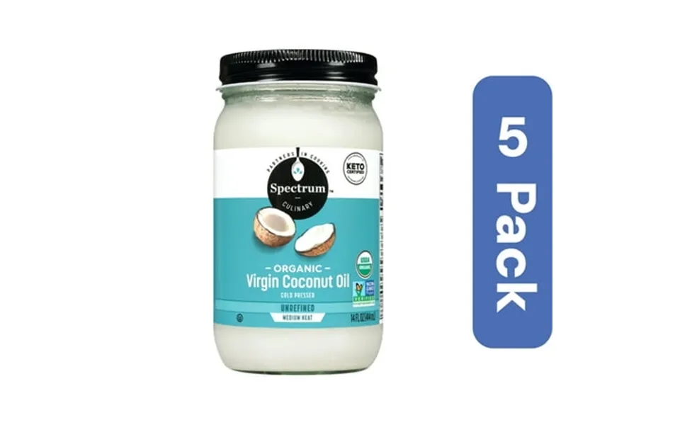 Spectrum Naturals Unrefined Organic Coconut Oil 14 Fl Oz Pack Of 5