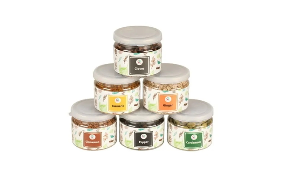 Spice Set 6 Essential Spices Bsl1 Cardamom Cinnamon Cloves Ginger Pepper Turmeric Perfect Spice Gift Set By Yogi S Gift