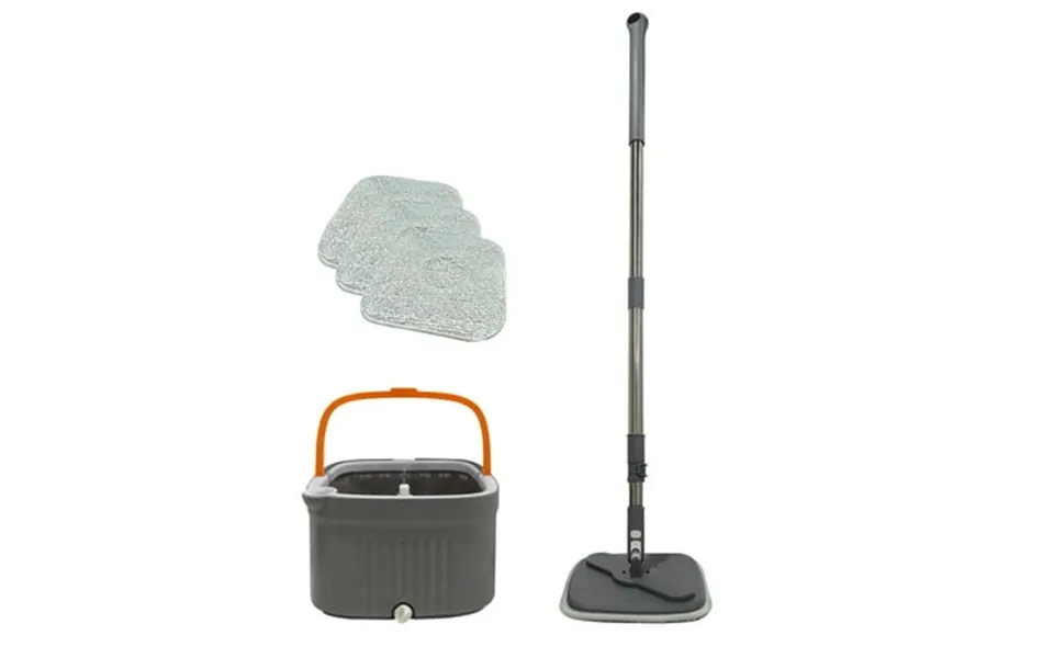 Spin Mop And Bucket Set With Separation Dirty And Clean Water System Self Wringing Square Mop And Bucket With 3 Washable
