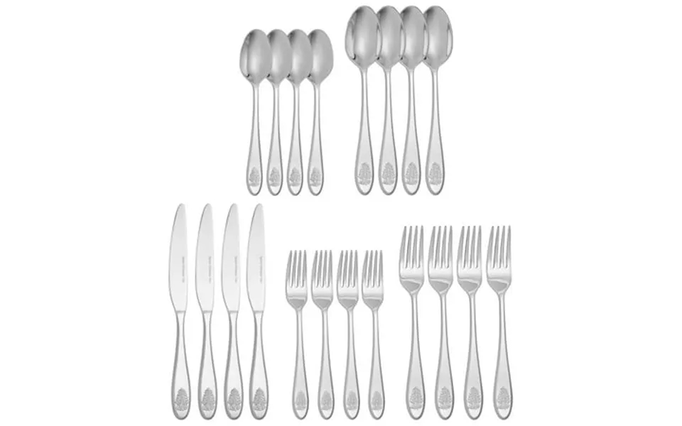 Spode Christmas Tree 18 10 Stainless Steel 20pc. Flatware Set Service For Four