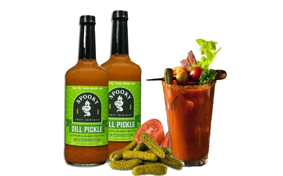 Spooky Dill Pickle Bloody Mary Mix Low Carb Low Calorie Gluten Free And All-natural Set Of 2
