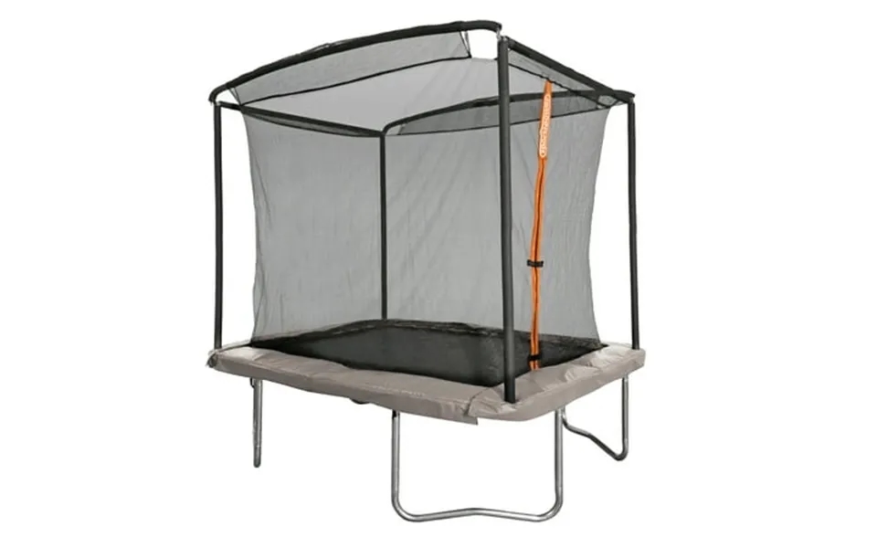 Sportspower Bounce Pro 6x8’ Rectangular Trampoline For Kids 6 With Safety-enclosure In Gray And Orange