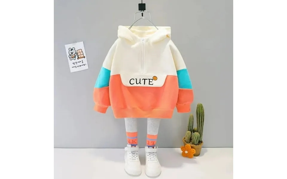 Spring Autumn Cute Children Kids Clothes Girl Letter Fleece Hoodies Pullover Sweatshirt Pant Tracksuit 1 2 3 4 5 6 7 8 Y