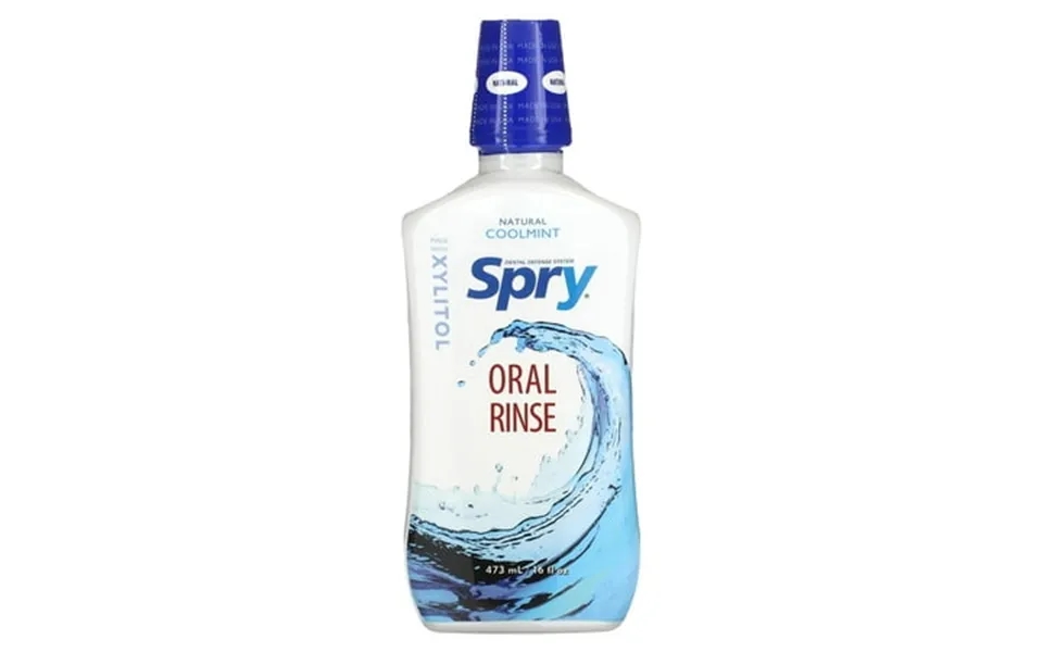 Spry Xylitol Mouthwash Natural Ingredients Enamel Support Oral Rinse Cool Mint 16 Fl Oz 3 Pack