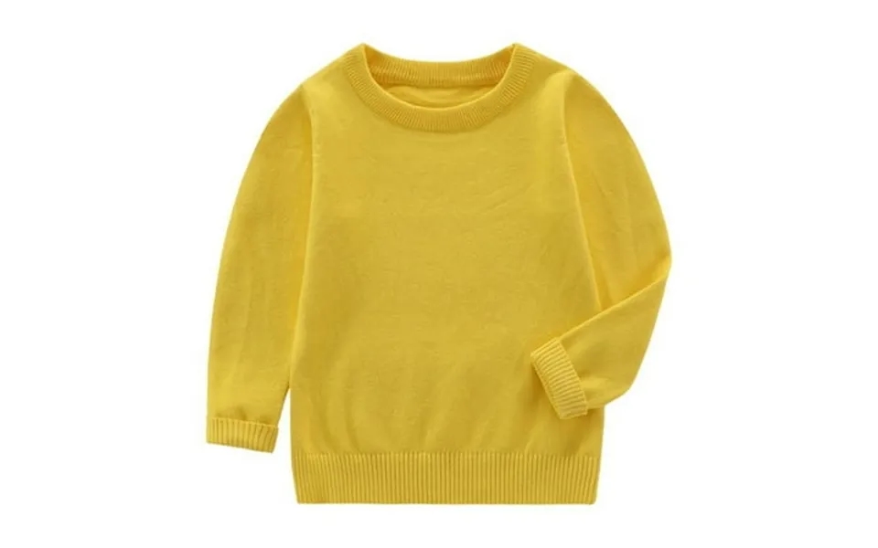 Srobpty Toddler Long Sleeve Tshirts Children S Long Sleeve Solid Round Neck T-shirt Top Yellow 5-6 Years