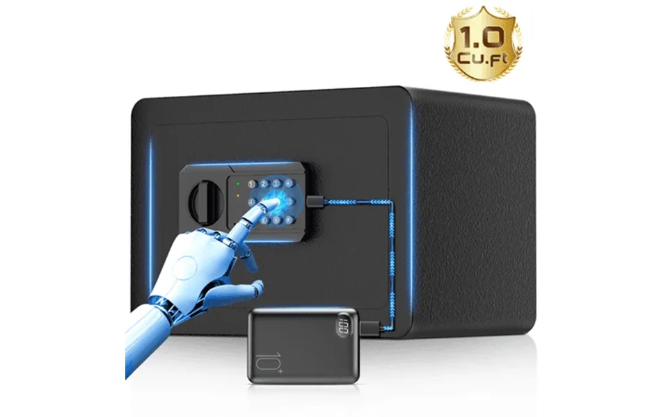 Srwtrchry 1.0 Cu.ft Personal Safe Boxes Home Safe With Password Unlock And Security Alarm Program Floor Safe With Large