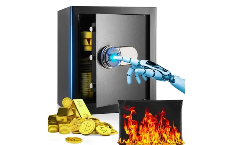 Srwtrchry 1.8 Cu.ft. Fire And Water Resistant Safes With Digital Keypad And Alarm System Small Safe For Cash Jewelry Doc