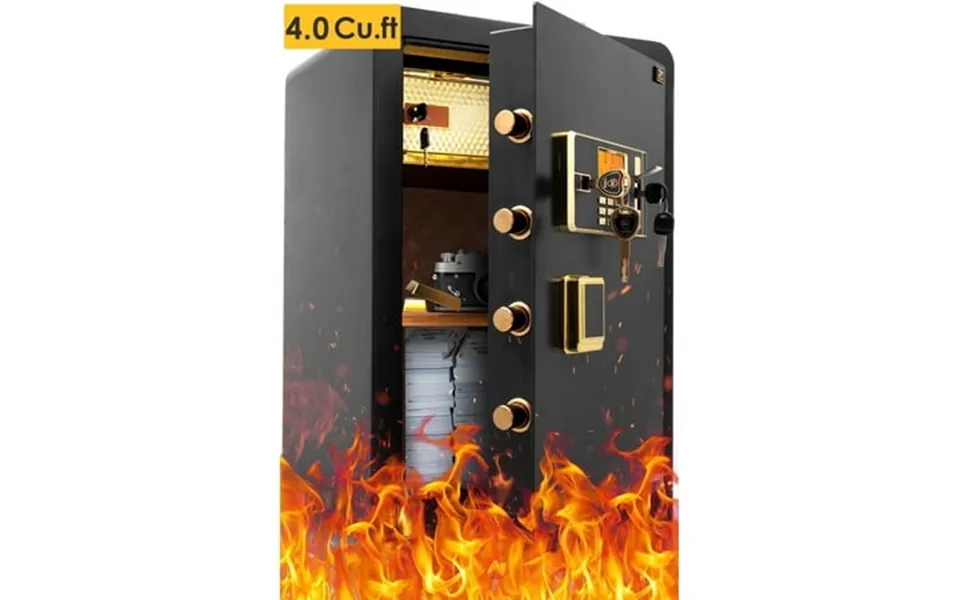 Srwtrchry 4.0 Cubic Home Safes With Interior Safe Lock Box Fire-resistant And Water-resistant Safe Bag Dual Key System S