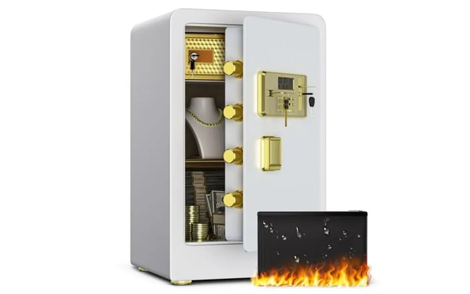 Srwtrchry 6.0 Cubic Large Safe Box Fireproof Waterproof Personal Home Security Safe With Digital Keypad Lcd Display Fire