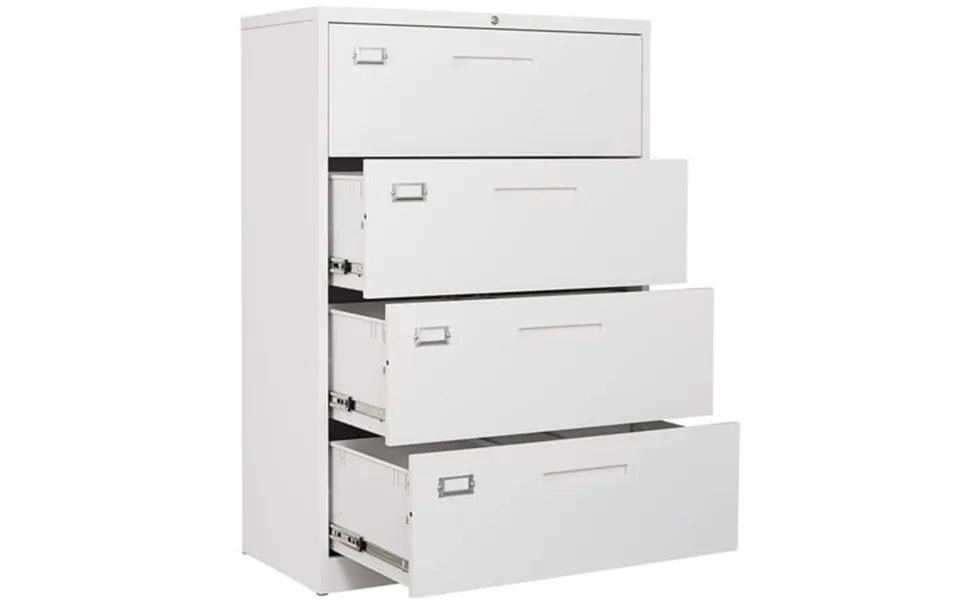 Stani 4 Drawer Filing Cabinet With Lock Metal Lateral File Cabinet Office Home Steel Lateral File Cabinet For A4 Legal L