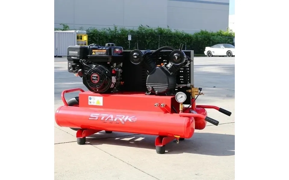 Stark Usa 10 Gallon Gas Air Compressor 6.5hp 10 Gallon Twin Tank Air Compressor Wheelbarrow Portable Air Compressor