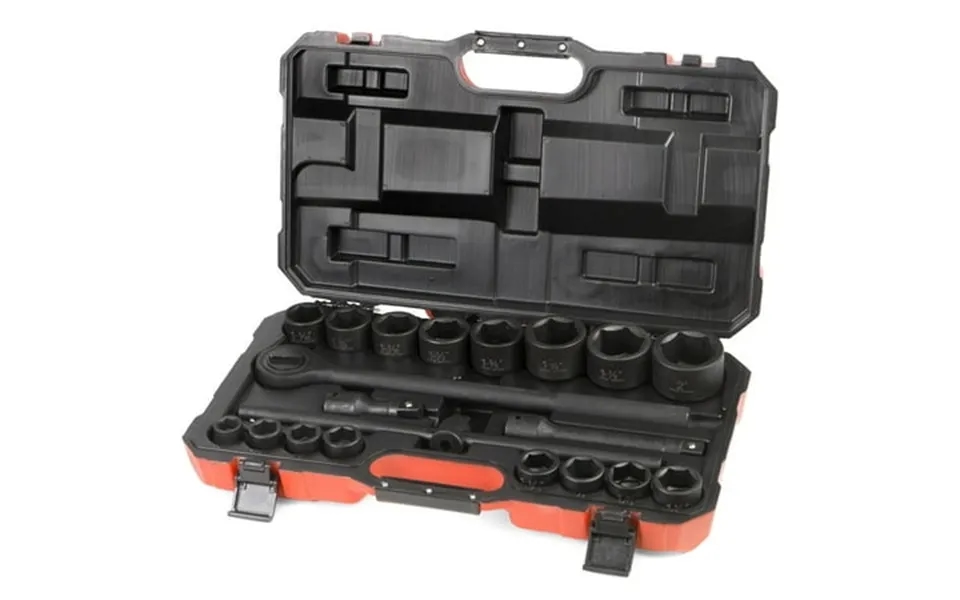 Stark Usa 21pcs 3 4 Drive Deep Impact Socket Set T-bar Assortment Ratchet Handle Extension Bars