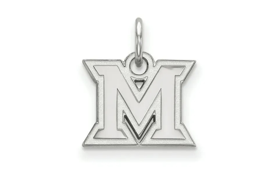 Sterling Silver Logoart Miami University Ohio Letter M Extra Small Pendant Charm