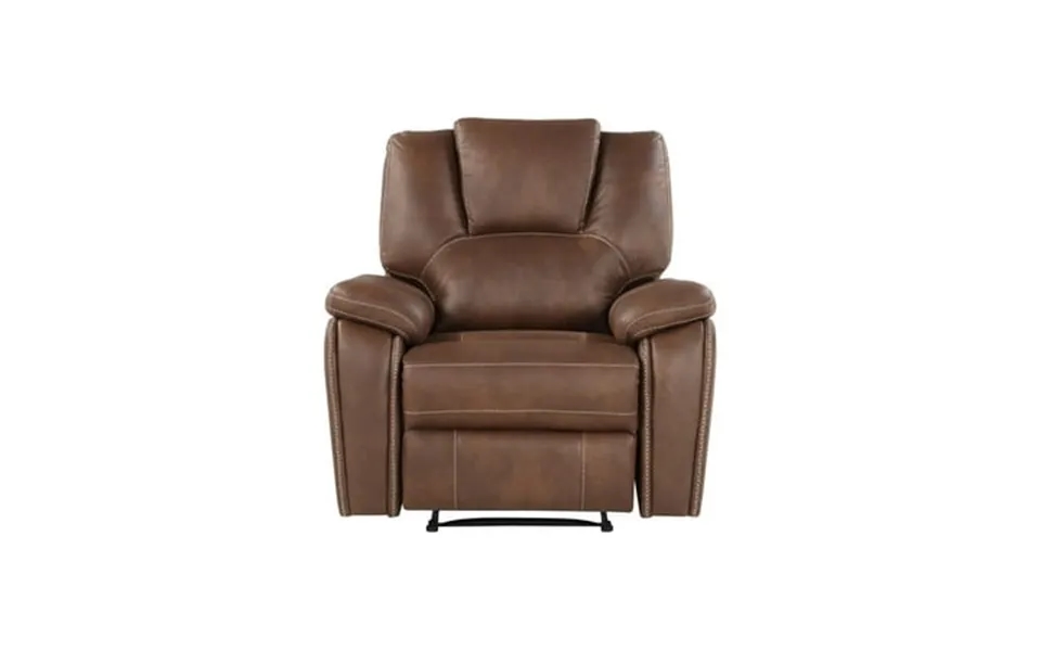 Steve Silver Katrine Brown Faux Leather Manual Recliner