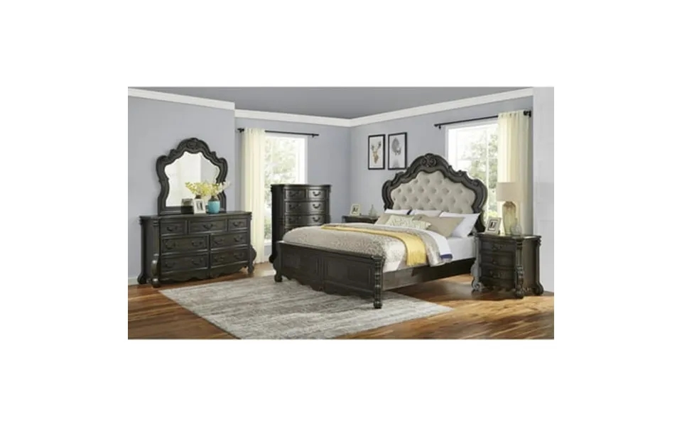 Steve Silver Rhapsody Multi-step Molasses King Wood 6-piece Panel Bedroom Set
