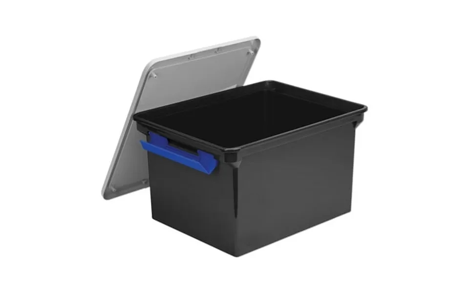 Storex Portable File Tote With Locking Handles Letter Legal Files 18