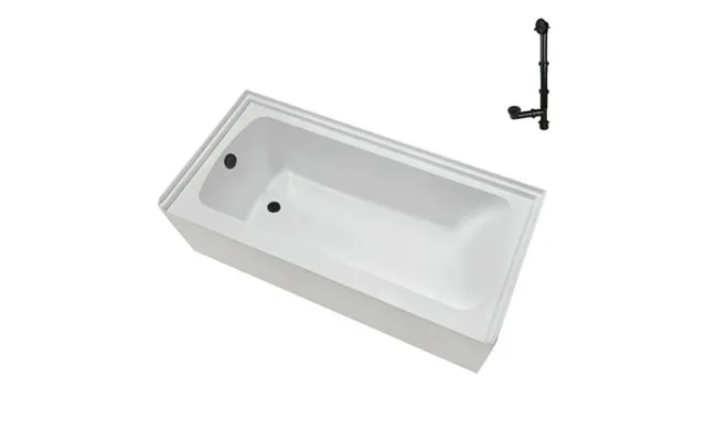 Streamline Nal-5440-bl 66 In. X 32 In. Acrylic Left-hand Drain Alcove Bathtub In Glossy White With External Drain In Mat product image