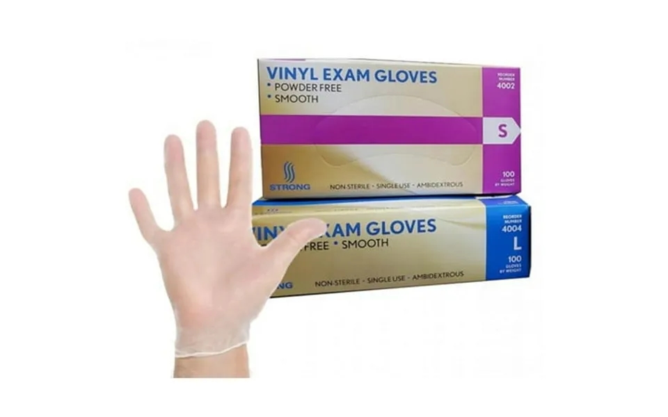 Strong Vinyl Gloves 4000 Series - Small Case 10 Boxes Of 100