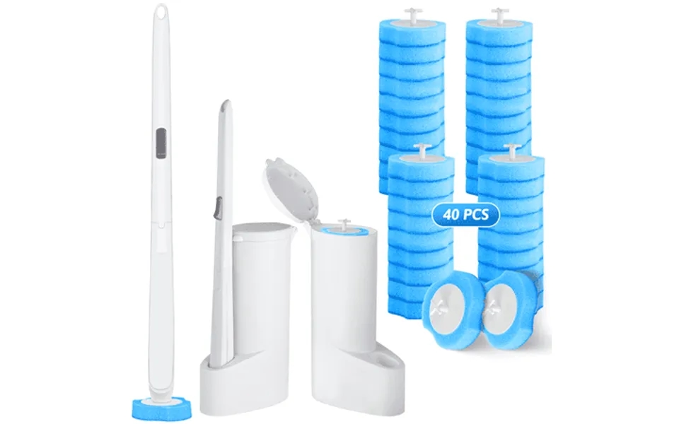 Sugarday Disposable Toilet Bowl Brush Cleaner 2 Pack With 40 Toilet Refills