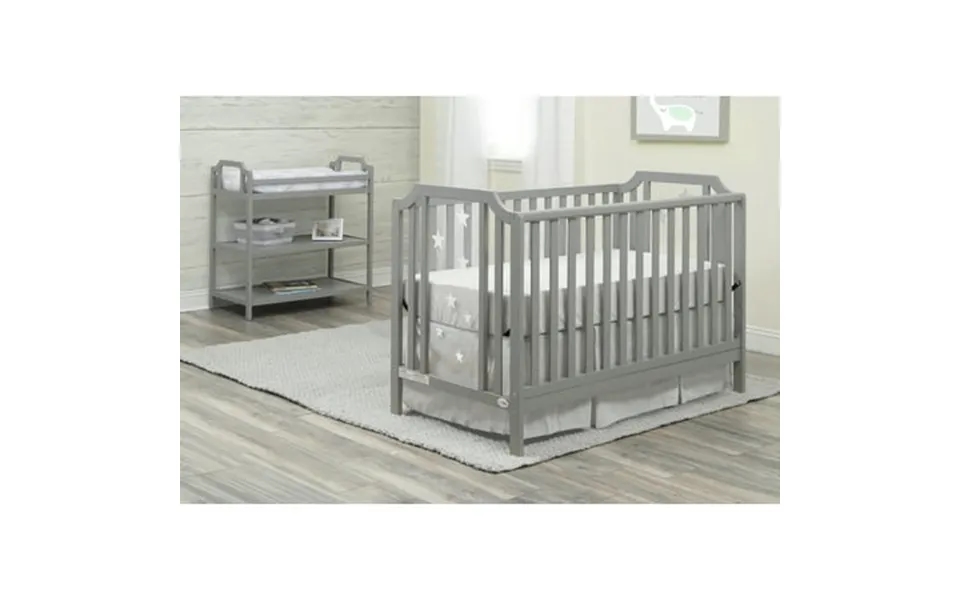 Suite Bebe Celeste Acrylic 3-in-1 Convertible Island Crib Grey