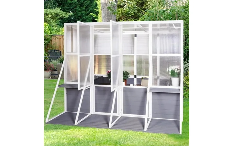 Sumdeal Greenhouse Wooden Lean To Greenhouses For Outdoors Heavy Duty Walk In Green House For Outside Winter Large Hot H