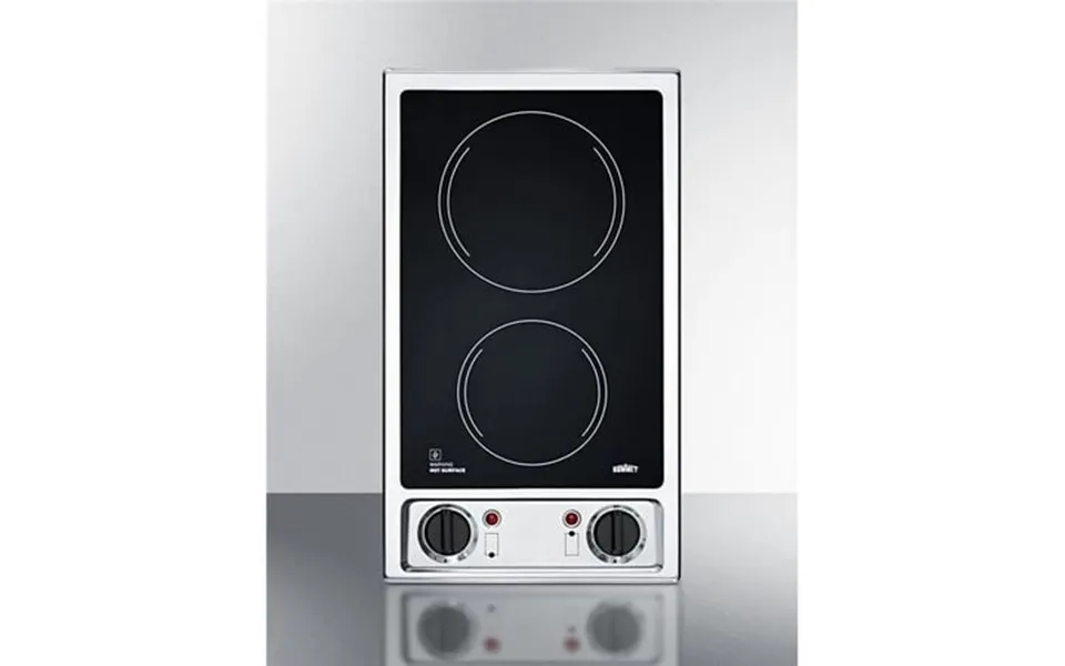 Summit Appliance 115v 2-burner Electric Cooktop With Stainless Steel Trim