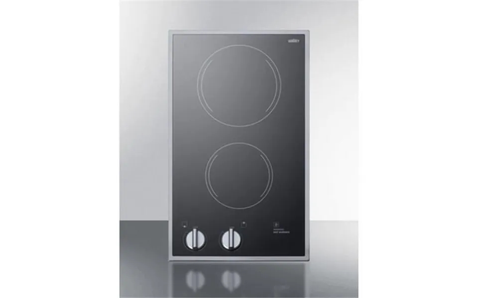 Summit Appliance 3 X 11.75 X 19.75 In. 120v 2-burner Radiant Cooktop Ceramic Glass With Cord Black
