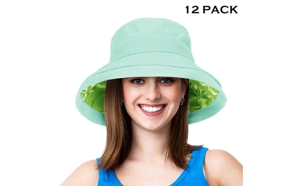 Sun Blocker Upf 50 Women Bucket Hat Kettle Brim Uv Protection Hawaii Flower Print Floppy Reversible Foldable Summer