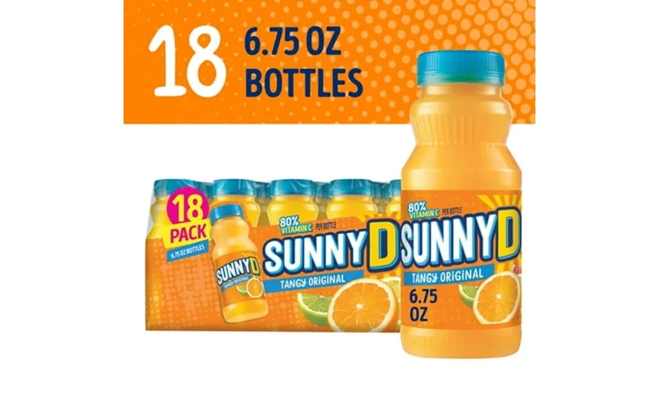 Sunnyd Tangy Original Shelf Stable Orange Juice Drink 18 Count 6