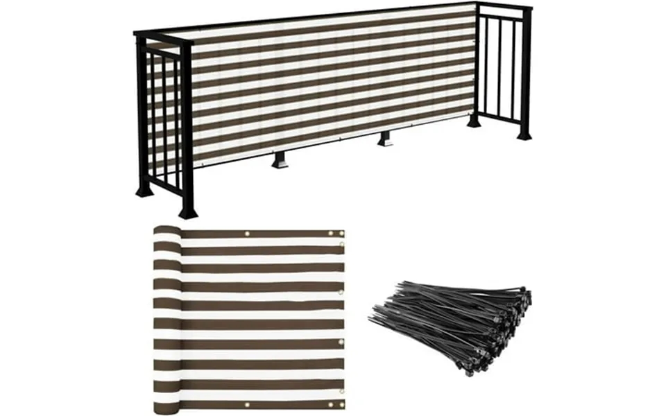 Sunrise 3 X 205 Balcony Privacy Fence Screen Cover With Zip Ties Outdoor Screen Fence Uv Ion For Deck Patio Backyard Apa
