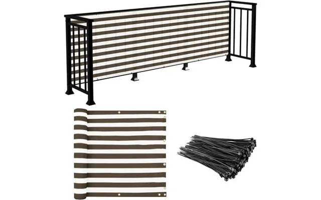 Sunrise 3 X 205 Balcony Privacy Fence Screen Cover With Zip Ties Outdoor Screen Fence Uv Ion For Deck Patio Backyard Apa product image