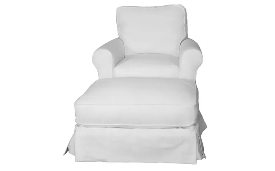 Sunset Trading Horizon Slipcovered Swivel Rocking Chair And Ottoman