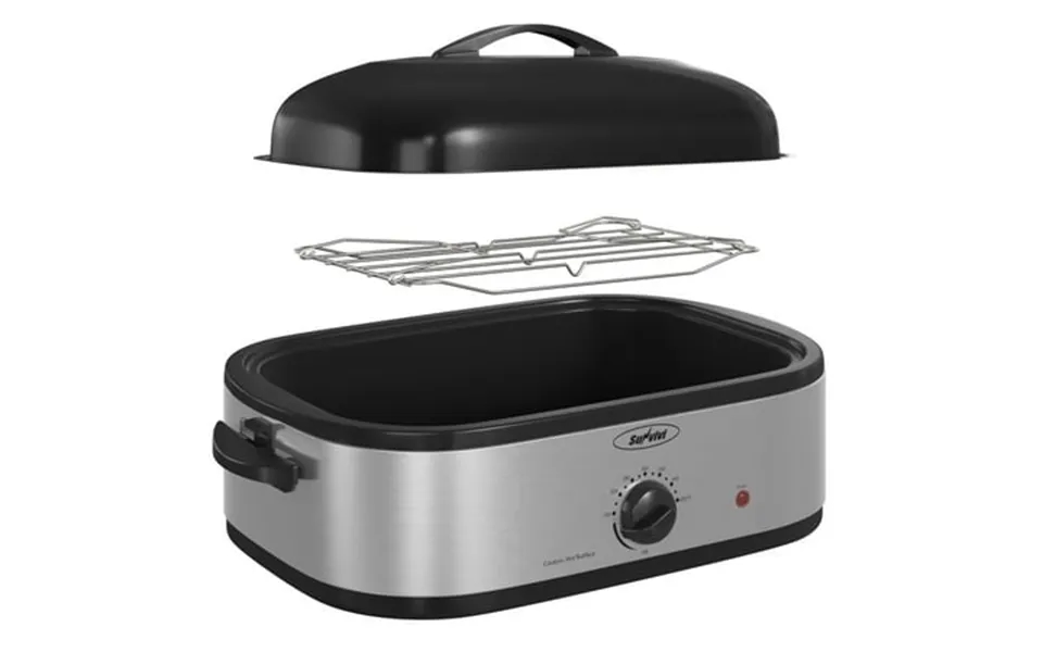 Sunvivi Roaster Oven With Self-basting Lid 14qt Electric Roaster With Removable Pan & Rack Turkey Roaster Oven With Defr