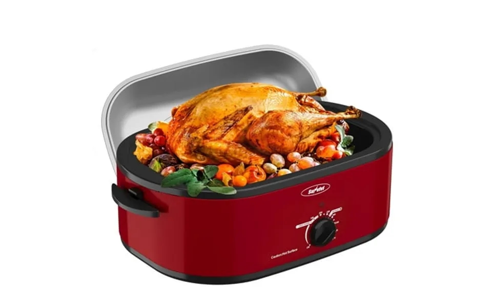 Sunvivi Roaster Oven With Self-basting Lid 18qt Electric Roaster With Removable Pan & Rack Turkey Roaster Oven With Defr