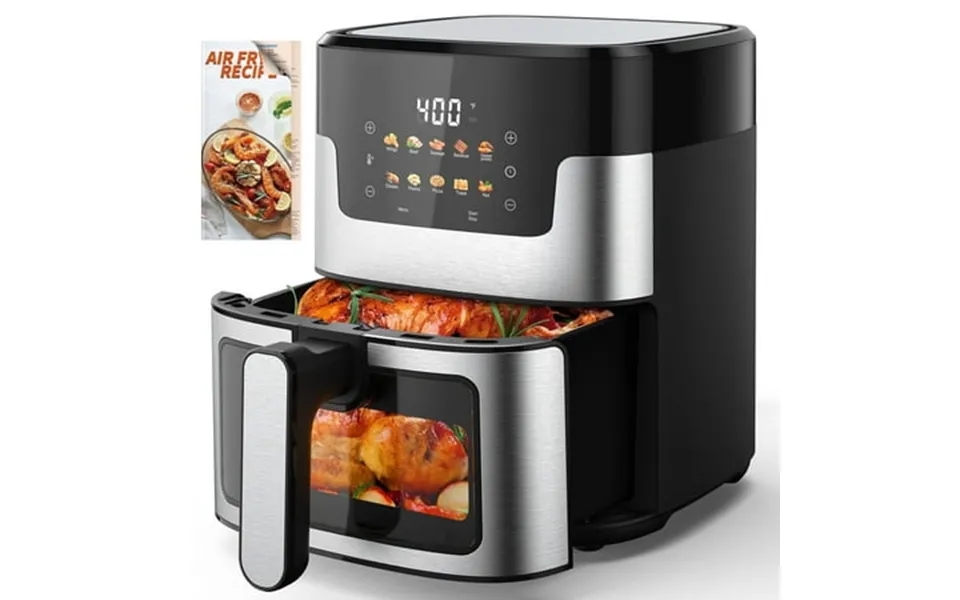 Suodoka 10 In 1 Air Fryer 6 Qt Capacity Compact Countertop With Nonstick Basket 400f Air Crisp