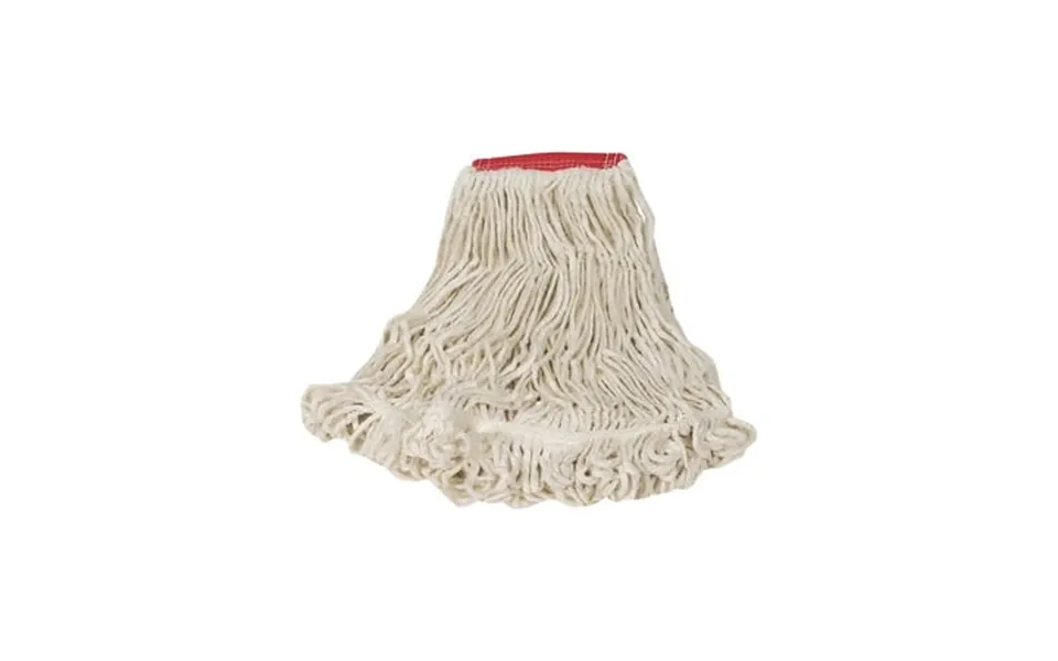 Super Stitch Looped-end Wet Mop Head Cotton Synthetic Large Size Red White
