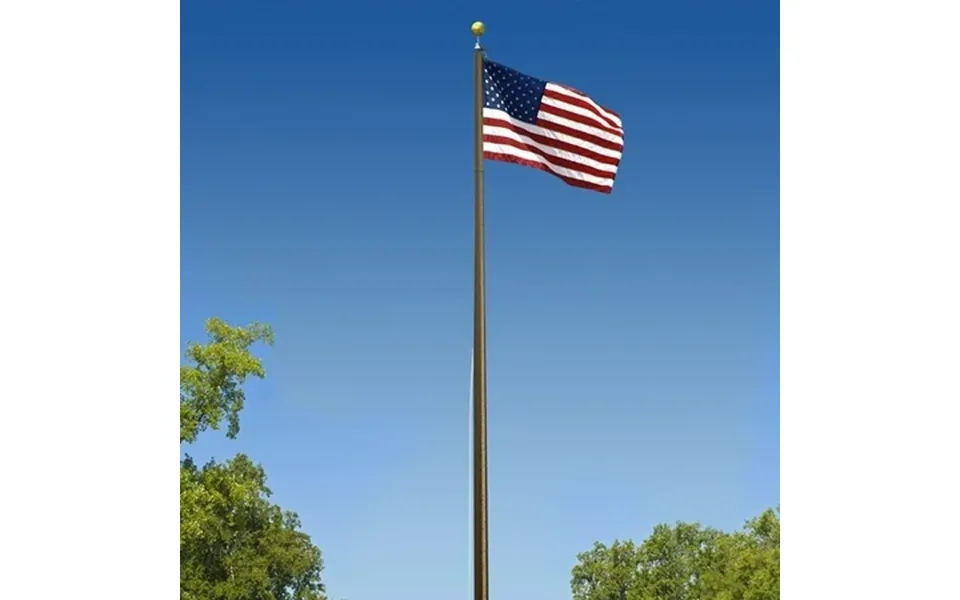 Super Tough Commercial Grade Sectional 25 Ft. Aluminum Flagpole - Bronze