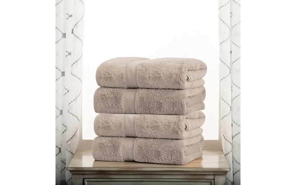 Superior 800 Gsm Egyptian Cotton Heavyweight Bath Towel Set Of 4 Stone